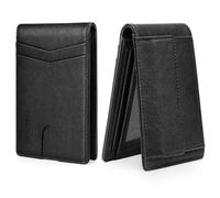 Portafogli da uomo sottile con blocco RFID, con porta carte di credito fino a 12 carte di credito, portafoglio in pelle bifold con finestra d'identità, portafoglio perfetto per gli uomini nel Regno