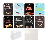 Portafogli d'argento di laurea, titolari di denaro di laurea | Decorazione del portafoglio titolare del denaro | KeepSake creativo per congratulazioni laureate, Q. 077 cm, Se référer au descriptif