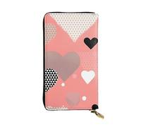 Portafogli di amore di San Valentino, Portafoglio con cerniera da donna, Portafoglio lungo da donna, Portafoglio organizer multi-carta, Portafoglio && Clutch, Nero , Taglia unica