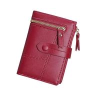 Portafogli di modo per gli uomini di colore solido delle donne nere multi colore opzionale a strati grande borsa, Rosso, Taglia unica