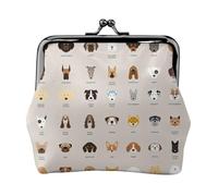 Portafogli di razza di cane da donna, portamonete da donna, piccolo portafoglio da donna, adatto per le donne, elegante e personalizzato, nero, taglia unica, Art Deco, Nero , Taglia unica, Art Deco