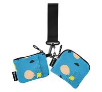 Portafogli doppi da donna colorati dal design astratto custodie per biglietti da visita carino moda cambiamento borsa portafoglio con cinturino da polso per signora 2 confezioni, Modelli di design