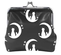 Portafogli e borse in pelle con stampa animale, carino chiusura a bacio, elegante luna, nero, Chic Moon Black, UNITALLA, Chic Moon Black, UNITALLA, Classic, Chic Moon Black, Taglia unica, Classic
