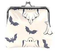 Portafogli e borse in pelle personalizzati Halloween Ghosts beige con fibbia carina per ragazze, Fantasmi di Halloween Beige, UNITALLA, Fantasmi di Halloween Beige, UNITALLA, Classic, Fantasmi di