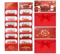 Portafogli e buste per soldi natalizi, porta soldi di Natale per regali in contanti, 6 slot buste per soldi di Natale o porta biglietti regalo, regali di Natale in contanti sorpresa per feste di