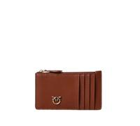 Pinko AIRONE CARDHOLDER VITELLO SETA marrone L84Q ARABO ANTIQUE GOLD 14X8X1