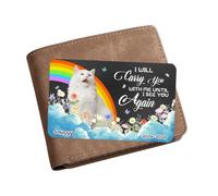 Portafogli fotografico personalizzato con scritta "I Will Carry You with Me Until See You Again", regalo commemorativo per la perdita di animali domestici, regalo commemorativo per cani e gatti (12)