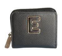 Portafogli Giovanna di Ermanno Scervino in morbida pelle nera. Chiusura a patta e zip. Scomparti multipli perfetti per tenere tutto in ordine con stile. Larghezza di 10,5 cm e altezza di 9 cm.