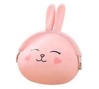 Portafogli grandi per le donne Extra Capacità Cartoon Silicone Coniglio Coniglio Borsa Portachiavi Frizione Ragazze Portafoglio Carino Piccole Borse Auricolare Cavo Borse Sottile Mens Portafogli Under