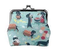 Portafogli hot dog e limonata da donna, portamonete da donna, piccolo portafoglio da donna, adatto per le donne, elegante e personalizzato, nero, taglia unica, Art Deco, Nero , Taglia unica, Art Deco
