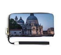 Portafogli in pelle alla moda con Santa Maria Salute Venezia Italia, alla moda, con cinturino da polso, per uomo e donna, Stile:, 20.0*10.5cm