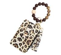 Portafogli in pelle con pompon, porta carte con pompon, porta carte d'identità, portafoglio compatto in pelle, portacarte pompon alla moda, portafoglio in pelle, marrone, Se référer au