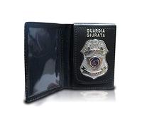 portafogli in pelle guardie giurate, nero