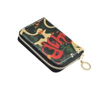 Portafogli in pelle per carte di credito RFID che bloccano il portafoglio della chiusura lampo per la signora con KeyChain