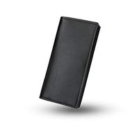 Portafogli in Pelle Portafogli da Uomo Porta Carte Stile Classico Lungo Borsa da Uomo Cerniera di qualità Portafoglio Semplice di Grande capacità per Uomo (Colore : Schwarz)