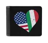 Portafogli italiani con stampa a cuore USA Bifold portamonete con più scomparti per carte di credito, per uomini e donne, Stile:, Taglia unica, MHXYZHW