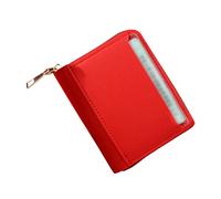 Portafogli per foto da uomo borsa a colori con cerniera borsa multipla slot per schede pochette portafoglio da polso, Rosso, Taglia unica