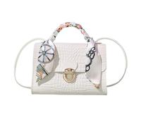 - Portafogli - Piccola borsa, borsa quadrata - Portafoglio con manico | Elegante borsa a forma di croce, borsa da sera alla moda PU - Pelle per donne e ragazze shopping, Crocodile Pattern White, vedi