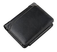 Portafogli， Portafogli uomo， Portafogli for uomo Portafoglio bloccante Portafogli minimalisti da uomo con portafoglio sottile Portafogli da uomo a tre ante in pelle in fibra di carbonio(Black1)