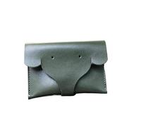 Portafogli Portafoglio Manuale Portafoglio in pelle Porta carte d'identità di grande capacità Porta carte Moda unisex Tasca portamonete Portamonete resistente allo strappo Durevole ( Color : Green , S