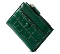 Portafogli Portafoglio Portafoglio da donna in pelle PU Portacarte portatile con cerniera in pietra Tasca portamonete corta Mini portamonete classico Resistente allo strappo Durevole ( Color : Green ,