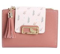 Portafogli Portafoglio Portafoglio in pelle da donna Portacarte sottile alla moda Portamonete retrò corto Portamonete con frange classiche Tasca for monete resistente allo strappo Moda ( Color : Pink