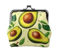 Portafogli portamonete con chiusura a bacio con stampa di avocado e frutta squisita e versatile carino piccolo portafoglio con cerniera per monete e carte