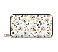 Portafogli sottili in pelle per donne e uomini - Labrador Retriever Dog No.1005 Portafoglio per carte di credito per donne uomini con cerniera