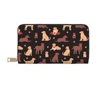 Portafogli sottili in pelle per donne e uomini - Labrador Retriever Dog No.1019 Portafoglio per carte di credito per donne uomini con cerniera