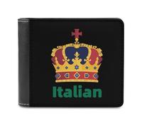 Portafogli stampati italiani coronati italiani Bifold portamonete con più slot per carte per uomini e donne