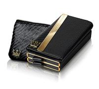 Portafogli Unisex Portacarte Doppio Fino a 12 Card Vera Pelle Per Uomo e Donna Protezione Rfid Anticlonazione Qualità Italiana Portamonete Omaggio Double Gold Wallet Milano