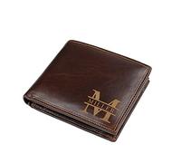 Portafogli Uomo Personalizzato con Foto Iniziali Portafoglio in Pelle Porta Carte di Credito Regalo per la Festa Del Papà Natale Regalo San Valentino per Lui Lei (K)