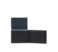 Portafogli uomo Piquadro Finn con porta monete e finestra per documenti nero - Tabella Colori: Nero
