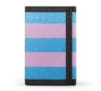 Portafogli vintage con bandiera dell'orgoglio transgender stampato tre volte tasca frontale portafoglio con finestra ID regali per uomini e donne, Stile:, Taglia unica, MHXYZHW