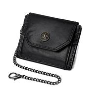 Portafoglio a Catena da Uomo Portafoglio Uomo Portafoglio Corto In Pelle Con Portamonete Clip E Catena RFID(Schwarz)