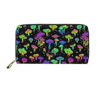 Portafoglio a fungo per donna Portafoglio lungo in pelle con cerniera Portafogli pochette Ragazza adolescente Portamonete grande capacità Porta carte di credito da viaggio Portamonete Fermasoldi Borsa