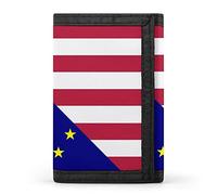Portafoglio a tre ante con bandiera americana e dell'Alaska, con scomparti per carte di credito, pochette per uomo e donna, Stile:, Taglia unica