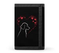 Portafoglio a tre ante con cane levriero e scomparti per carte di credito, per uomini e donne, Stile:, Taglia unica