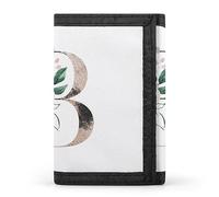 Portafoglio a tre ante con monogramma floreale in oro rosa e lettera B, elegante borsetta con portachiavi, porta carte di credito per scontrini, ricevute, donne e uomini, 5 x 3,3 x 0,2 pollici