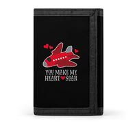 Portafoglio a tre ante con stampa Airplane You Make My Heart Soar con tasca frontale e finestra per documento d'identità, regalo per uomini e donne, Stile:, Taglia unica, MHXYZHW