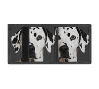 Portafoglio a tre ante dalmata per uomo e donna, sottile, con blocco RFID, 8 scomparti per carte, 1 scomparto per banconote e 1 finestra per documenti, portafogli tascabili, tasca con cerniera per m