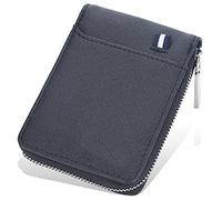 Portafoglio a tre ante in morbida pelle, Portafoglio da uomo con protezione RFID e più scomparti for carte, in pelle PU multicolore(Grijs)