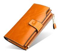 Portafoglio a tre ante in morbida pelle, Portafoglio da uomo in pelle con protezione RFID, 20 scomparti for carte, 3 scomparti for biglietti, 10x2,5x19 cm, multicolore(Unique Colour)
