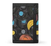 Portafoglio a tre ante per amanti della musica, con scomparti per carte di credito, per uomo e donna, Stile:, Taglia unica