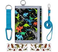 Portafoglio a tre ante per bambini per ragazzi e ragazze, borsa per bambini con tasca portamonete con cerniera e porta carte di credito, B, B, Americano