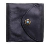 Portafoglio a tre ante | Portafoglio in pelle da 9,94 cm | Portafoglio R.F.I.D | Portafoglio vintage da uomo in pelle PU con design compatto cuciture resistenti Slim Fit per viaggi ufficio uso