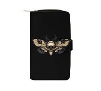 Portafoglio alla moda con teschio della morte e porta carte di credito, portamonete, borsa per telefono portatile, per donne e uomini, 20,3 x 11,5 x 3,8 cm