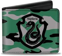 Portafoglio Bi-Fold Camo Con Crest Di Serpeverde Di Harry Potter