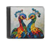 Portafoglio bifold in morbida pelle PU con fata seduta su fragola, portamonete, porta carte di credito, resistente porta carte sottile per uomo e donna, per conservare i soldi