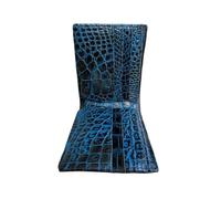 Portafoglio bifold in vero alligatore, da uomo, in vero coccodrillo, Pelle di cera alligatore cielo nero e blu, 9x 12cm, Casual